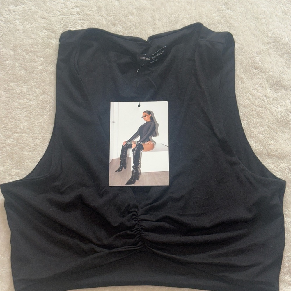 Naked Wardrobe Black Women's Top and skirt set